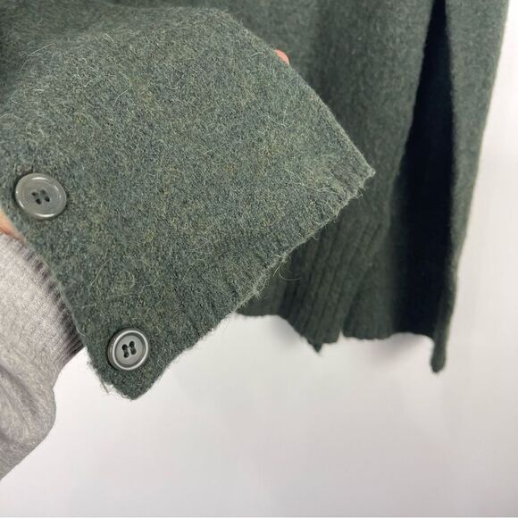 Magaschoni Wool/Alpaca Blend Long Sleeve Sweater Green Buttons Women's Medium - Picture 7 of 9